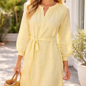 J.Crew Linen Long Dress – Soft Yellow | Effortless Chic ☀️